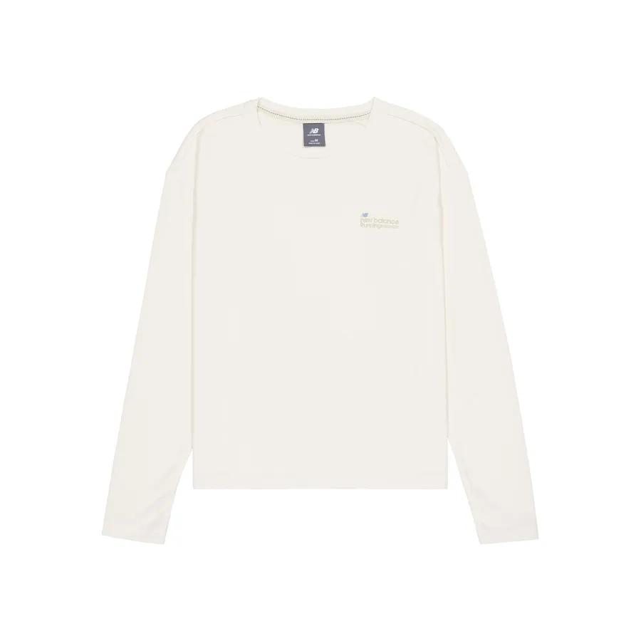New Balance Drop Shoulder Sleeve T Shirt Women's Ivory White