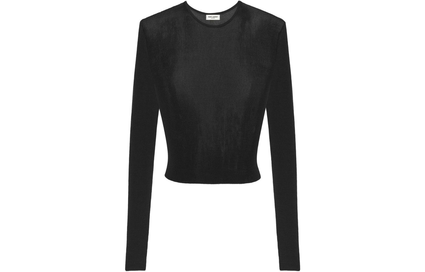 Saint Laurent round-neck fine-knit top