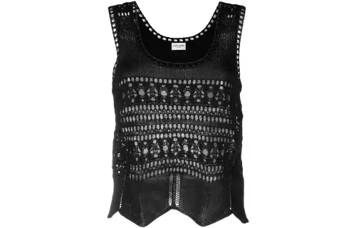 SAINT LAURENT Crochet Sleeveless Top