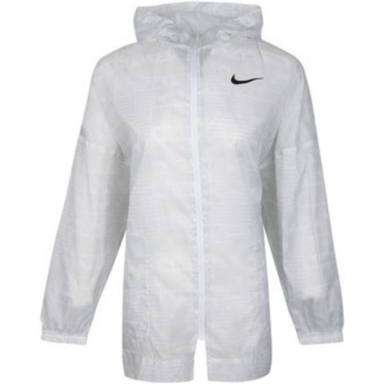 Женская куртка Nike Woven Jacket (серо-белая)