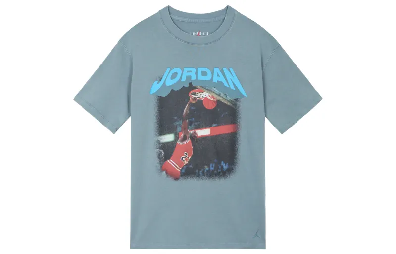 Jordan Drop Shoulder Sleeve T Shirt Women's Ozone Blue