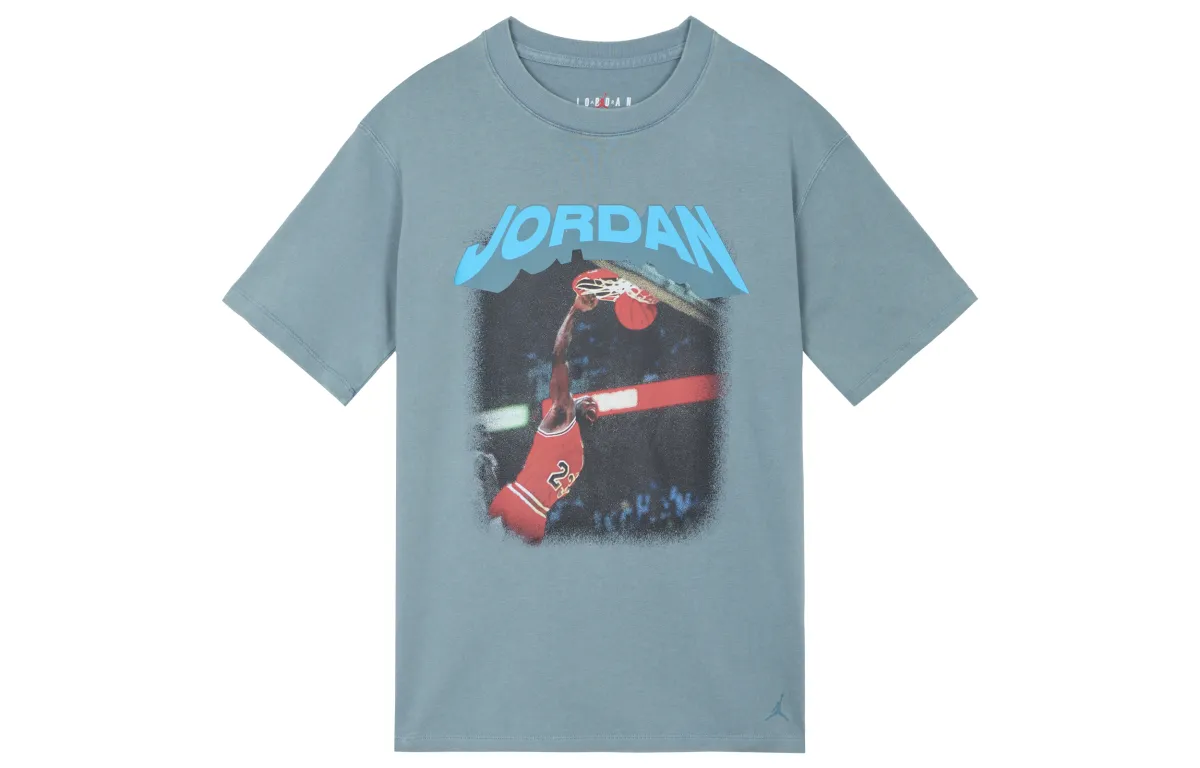 Jordan Drop Shoulder Sleeve T Shirt Women's Ozone Blue