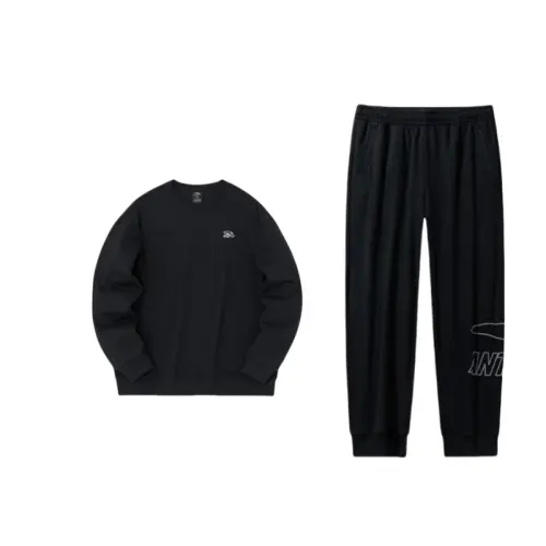Anta Sweatshirt Set Unisex Basic Black
