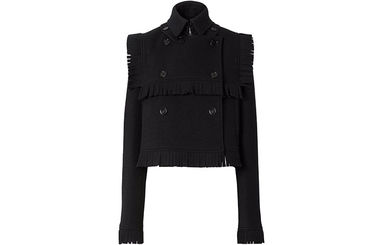 Burberry Double Breasted Fringed Jacket
