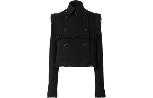 Burberry Double Breasted Fringed Jacket