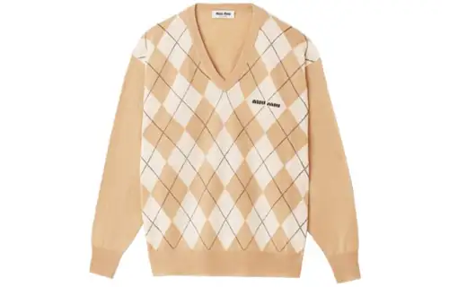 MIU MIU Knitwear Women's Camel Brown