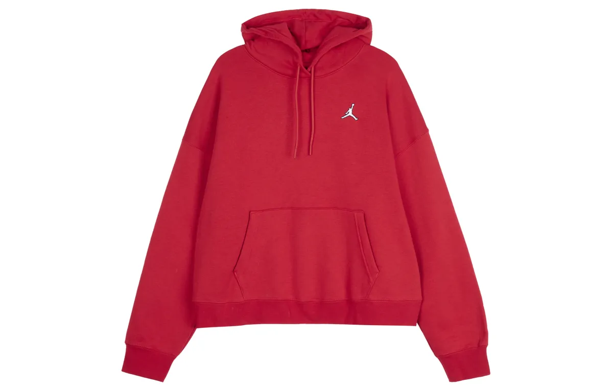 Jordan Sweatshirts Women's Red Hooded Thickened Regular