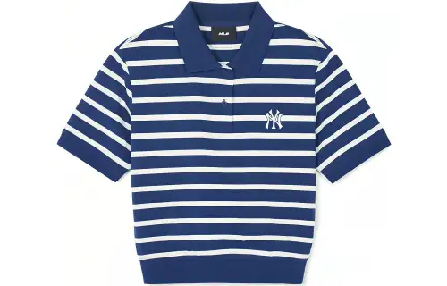 MLB Blue polo for leisure, with short sleeve