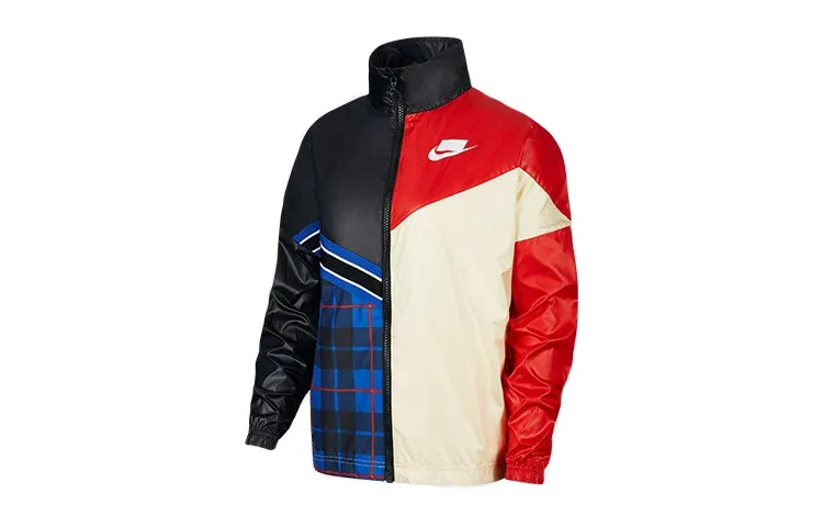 Nike Jackets Women's Patchwork Stand Collar Moderate Other