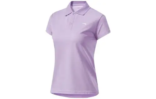 ANTA Life Collection Polo Shirts Women's Light Pink Purple Polo Collar Moderate Straight Fit