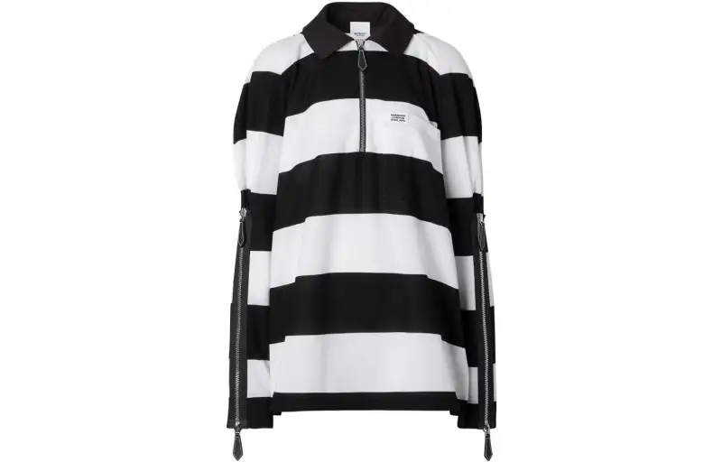 Burberry Polo Shirt Women's Black White