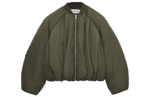 LOEWE Zip Up Padded Bomber Jacket