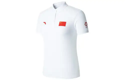 ANTA Polo Shirts Women's White Polo Collar Moderate Straight Fit