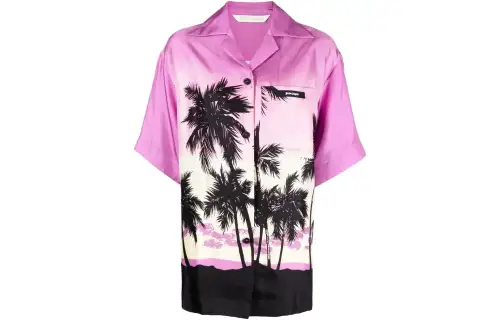 Palm Angels sunset-print bowling shirt