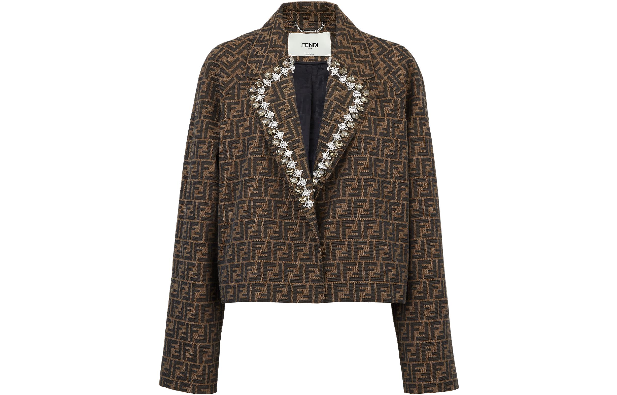 Женская куртка Fendi (коричневая)