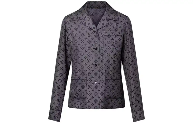 LOUIS VUITTON Inverted Mahina Monogram Pajama Shirt
