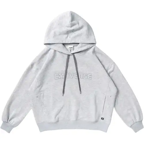 Converse SWEAT HOODIE Sweatshirt Women's Light Heather Gray