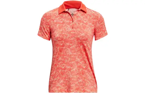 Under Armour Polo Shirts Women's Venom Red Polo Collar Moderate Straight Fit