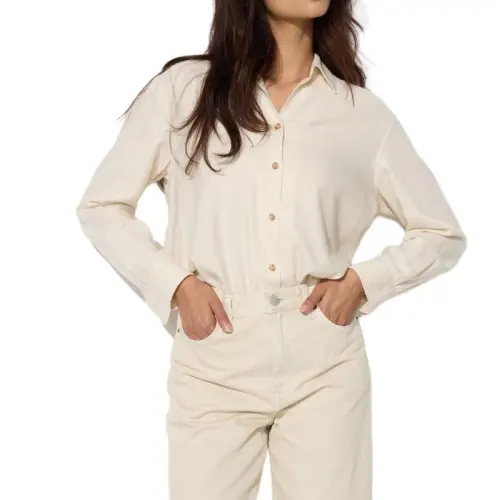 UNIQLO Shirts Women's Ivory Lapel Moderate Other