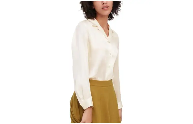 UNIQLO Shirts Women's Ecru Lapel Moderate Other