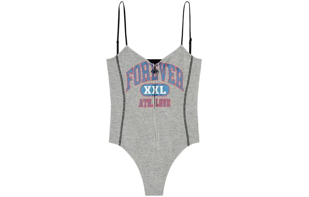DIESEL Lettering Printed Cami Top 'Grey'
