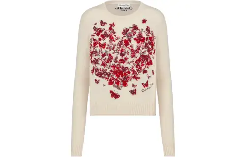 DIOR SS24 Cashmere Sweater Women's Ecru