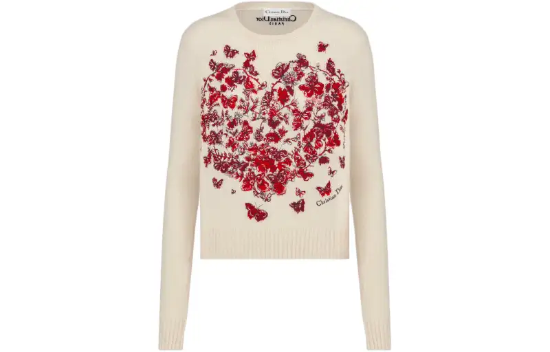 DIOR SS24 Cashmere Sweater Women's Ecru