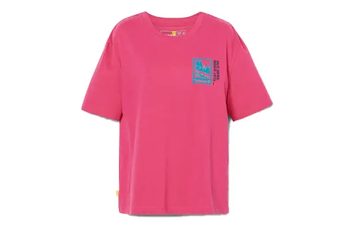 Timberland Drop Shoulder Sleeve T Shirt Women's Berry Purple
