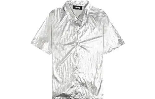 Stussy Shirts Women's Silver Pointed Collar Moderate Other