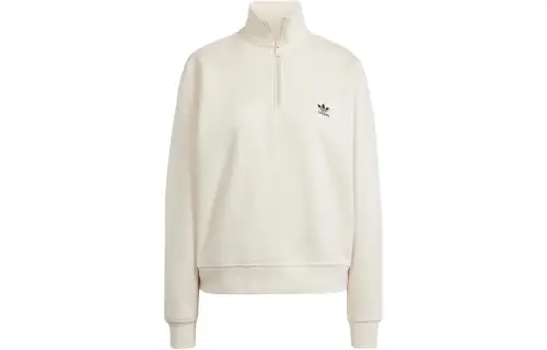 Adidas Originals Essential Essentials 1/2 Zip Sweatshirt Jackets & Coats Women's Beige