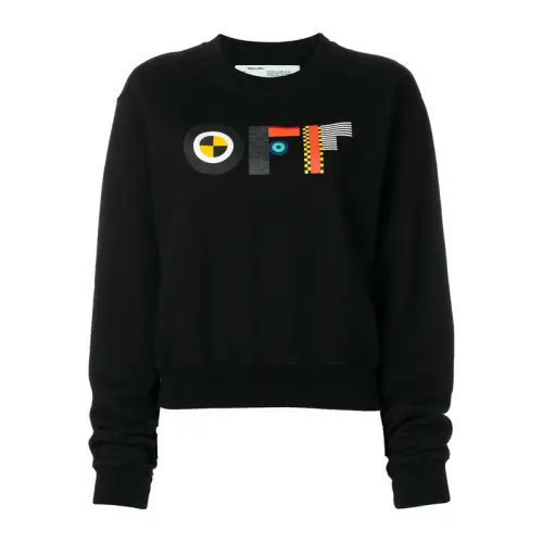 OFF WHITE Sweatshirts Women's Black Crew Neck Moderate