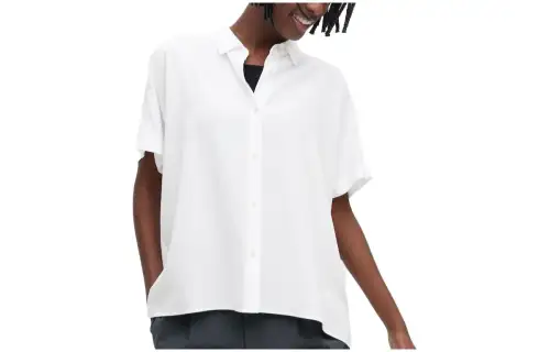 UNIQLO Shirts Women's White Pointed Collar Moderate Other