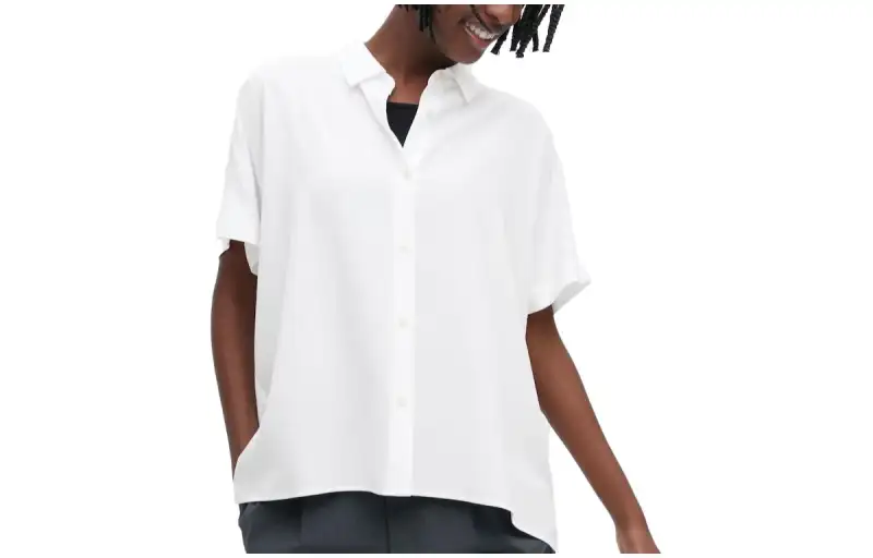 UNIQLO Shirts Women's White Pointed Collar Moderate Other