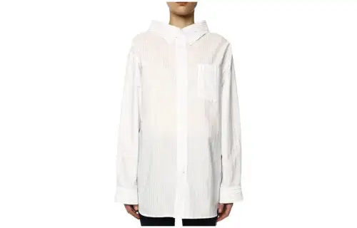 Balenciaga Shirts Women's White Lapel Moderate Other