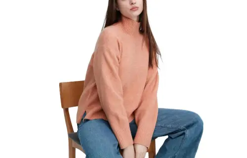 UNIQLO Knitwear Women's 12 Peach Pink Turtleneck Moderate Other