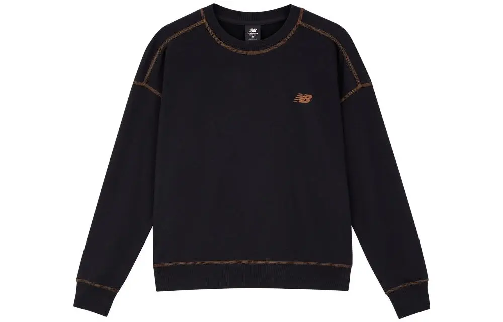 New Balance Sweatshirts Women's Black Crew Neck Moderate Regular
