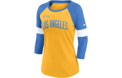 Nike T Shirts Women's Yellow Crew Neck Moderate Straight Fit