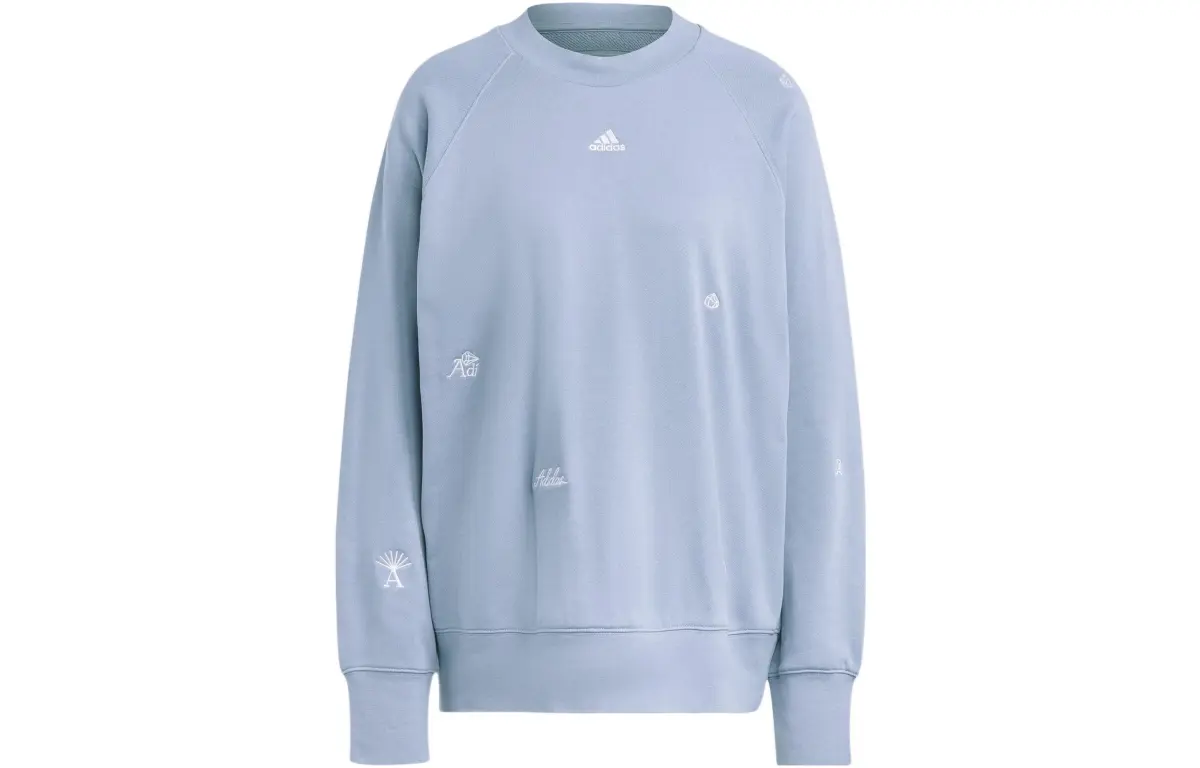 Adidas Sweatshirts Women's Blue Crew Neck Moderate Regular