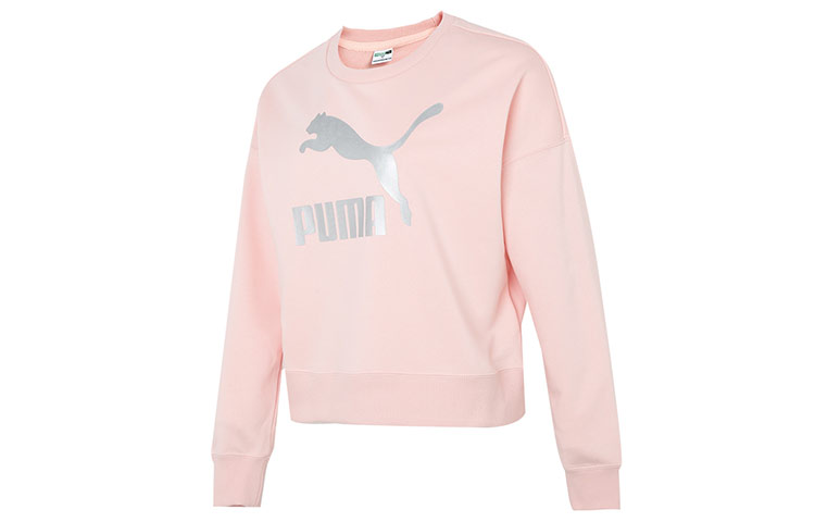 Женское худи PUMA Classics Metallic Logo (розовое)