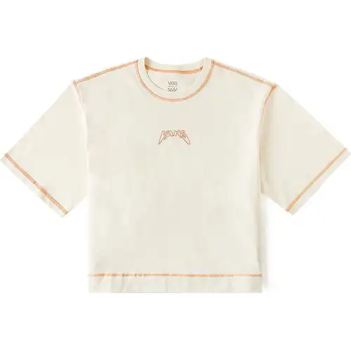 Vans Drop Shoulder Sleeve T Shirt Women's Vintage White
