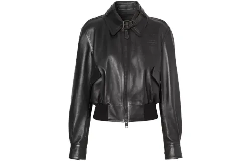 Burberry Jackets Women's Black Lapel Moderate Other