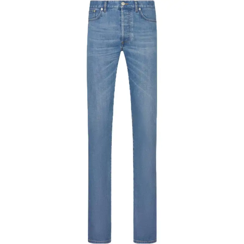 DIOR Jeans Men's Blue Moderate Straight Fit Pants
