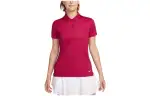 Nike Polo Shirts Women's Pink Polo Collar Moderate Straight Fit