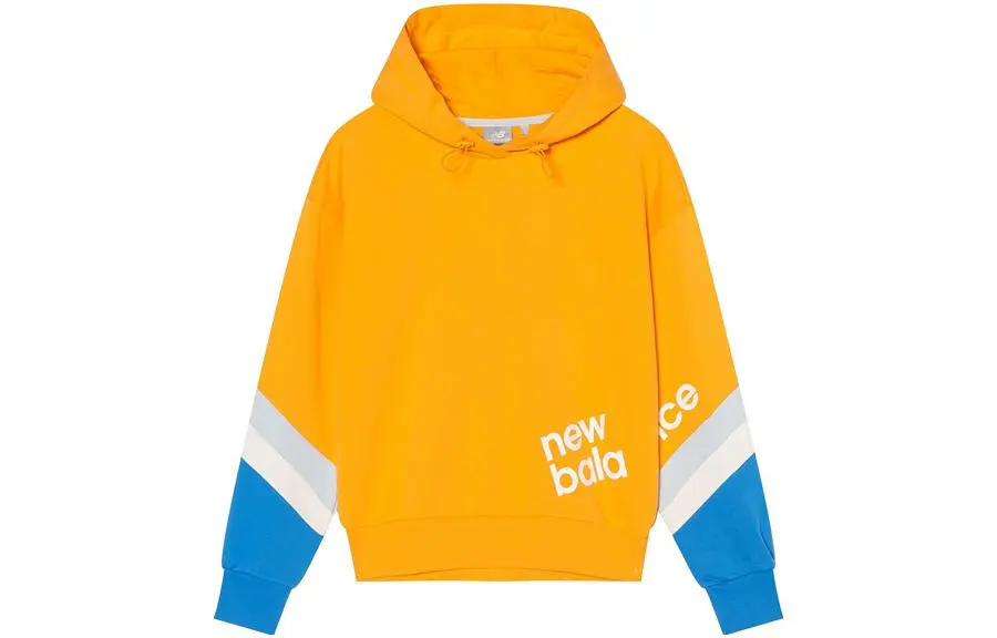 New Balance Sweatshirts Women's Yellow Hooded Moderate Straight Fit