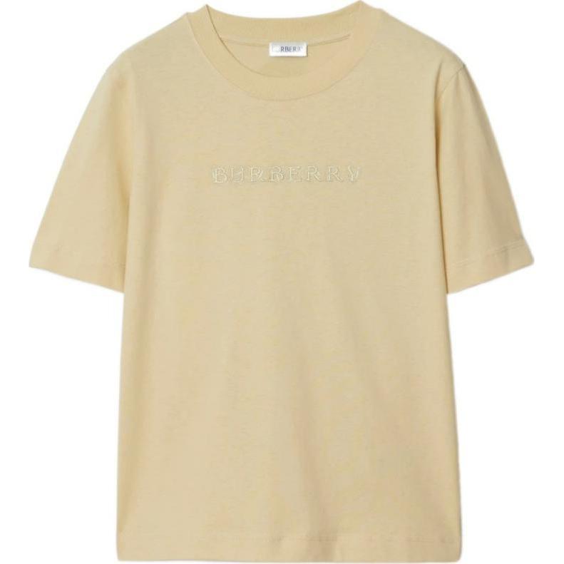 Женская футболка Burberry Logo SS24T (бежевая)