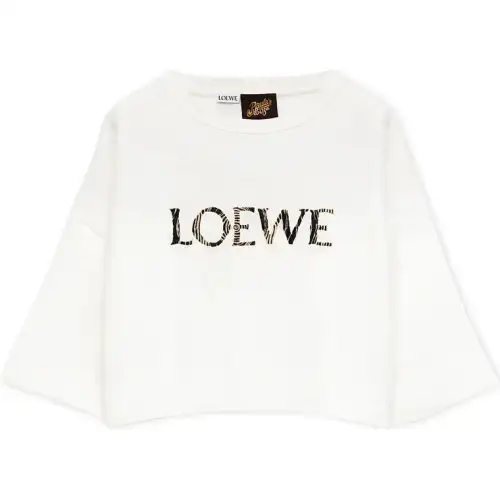LOEWE T Shirts Women's Ecru Crew Neck Moderate Other