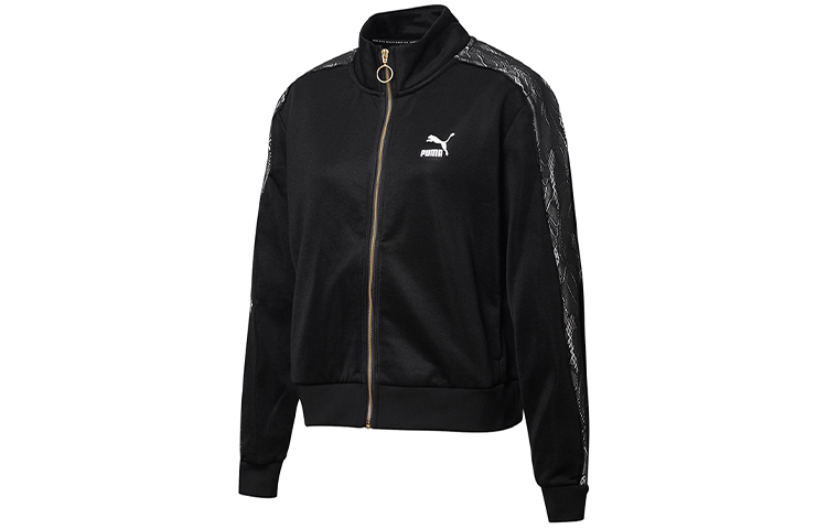 Женская куртка PUMA Luxe Track Top Wmns (черный) — фото 1