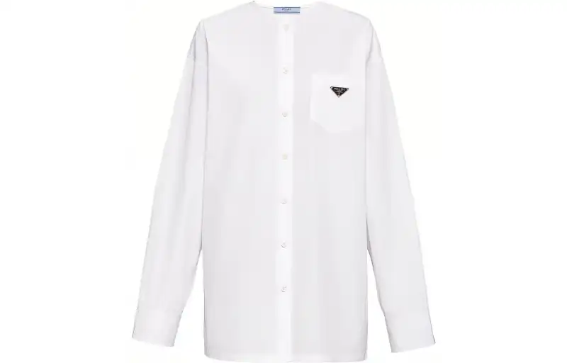 PRADA Shirts Women's White Crew Neck Other
