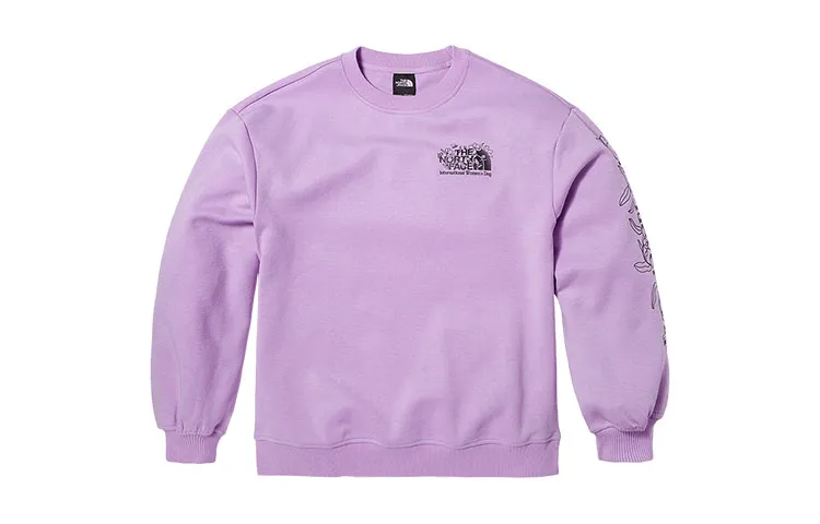 THE NORTH FACE Sweatshirts Women's Purple Crew Neck Moderate Regular