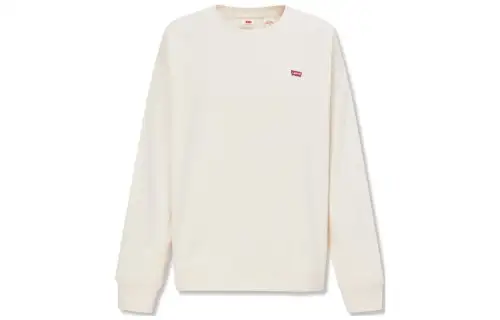 Levis Sweatshirts Women's Ecru Crew Neck Thickened Other